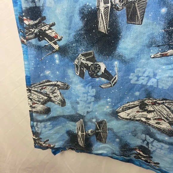 Star Wars 4 pc-Twin Flat Fitted Sheet Pillowcase Darth Vader Falcon Fighter - Picture 2 of 11